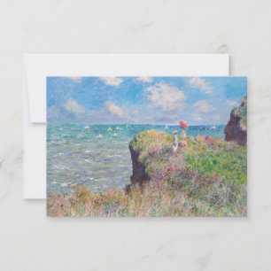 Cartão De Agradecimento Claude Monet - Passeio na Falésia em Pourville
