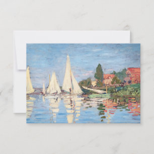Cartão De Agradecimento Claude Monet - Regattas em Argenteuil