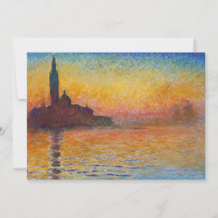 Cartão De Agradecimento Claude Monet - San Giorgio Maggiore em Dusk