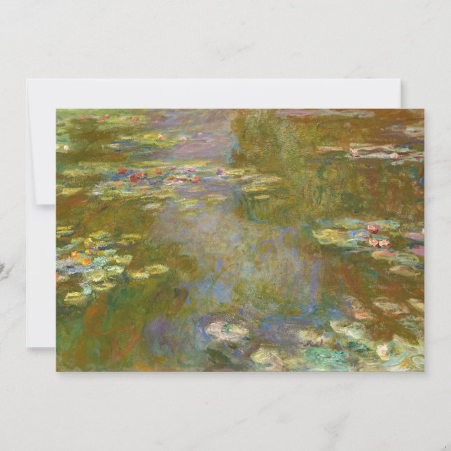 Cartão De Agradecimento Claude Monet - Water Lily Pond 1917 (Frente)