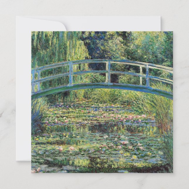 Cartão De Agradecimento Claude Monet - Water Lily Pond & Japanesese Bridge (Frente)