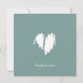 Cartão De Agradecimento Clean Monocrome Modern Classy Vibe Love Heart