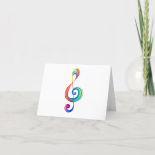 Cartão De Agradecimento Clef (trecho de arco-íris)