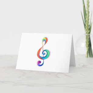 Cartão De Agradecimento Clef (trecho de arco-íris)