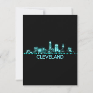 Cartão De Agradecimento Cleveland Skyline