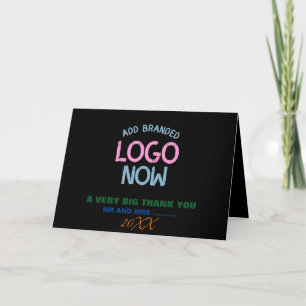 CARTÃO DE AGRADECIMENTO CLIENTE FASHIONÁVEL SIMPLES E LIMPO NEGRO