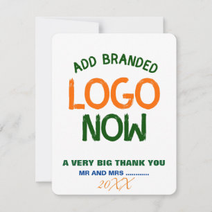 CARTÃO DE AGRADECIMENTO CLIENTE SIMPLES E CONTEMPORÁRIO CLEAN BRANCO FASHI