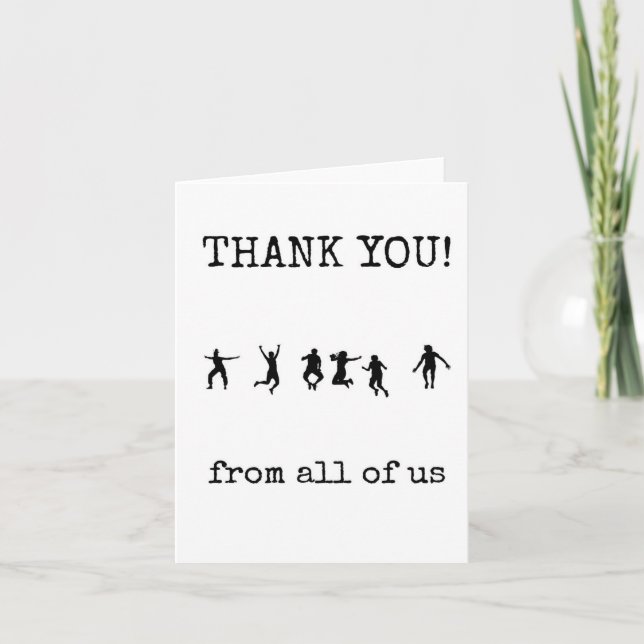 Cartão de Agradecimento, Clientes, De Todos Nós (Frente)