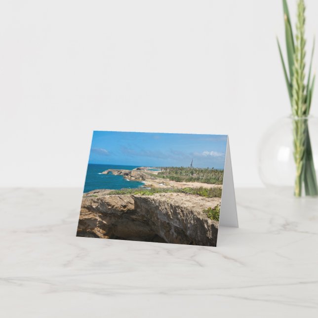 Cartão De Agradecimento Clipes costeiros e praias em Cueva del Indio (Frente)