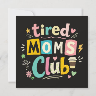 Cartão De Agradecimento Clube de Mães Cansadas Café Humor de Mãe