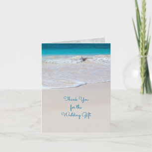 Cartão De Agradecimento Coastal Vows Custom Wedding Thank You Note