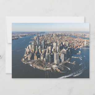 Cartão De Agradecimento Coastline   Manhattan, Nova Iorque