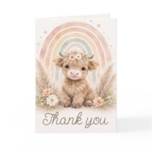 Cobertor de Boho Highland Cow Chuveiro de Bebê Arc