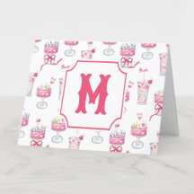 Cocktails Mahjong, Rosa-Quente, Aquarela