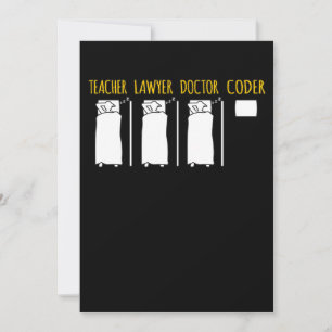 Cartão De Agradecimento Coder Technical Computer IT Coding Programmer Grap