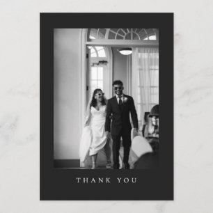 Cartão De Agradecimento Código QR de Foto de Casamento Formal Clássico Pre