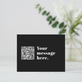 Cartão De Agradecimento Código QR editável e texto retrô-moderno