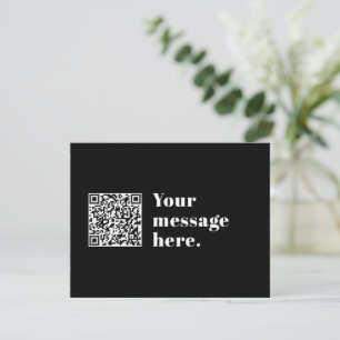 Cartão De Agradecimento Código QR editável e texto retrô-moderno