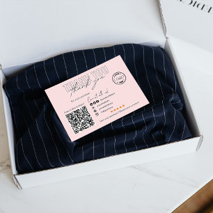 Cartão De Agradecimento Código QR logotipo de mídia social obrigado sua em