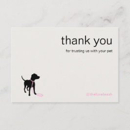 Cartão De Agradecimento Código QR Moderno para Passeio de Cachorro em Silh