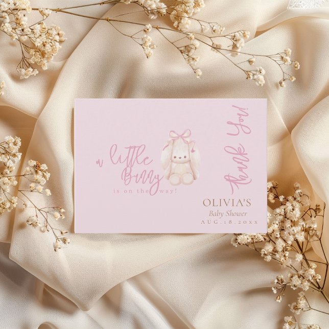 Cartão De Agradecimento Coelho Minimalista Moderno (Criador carregado)