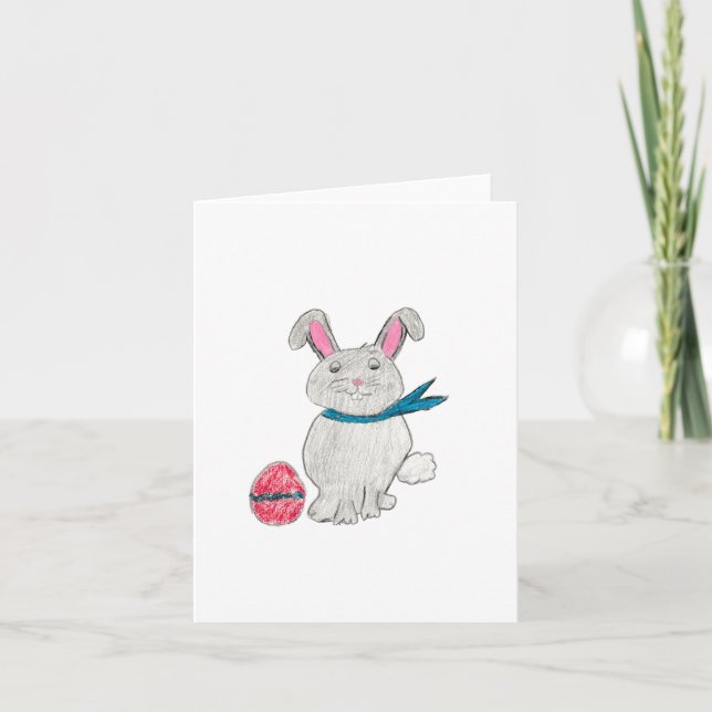 Cartão De Agradecimento Coelho páscoa (Frente)