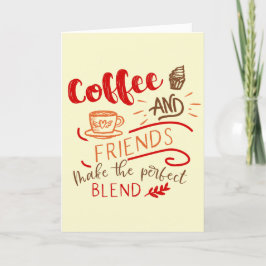 Cartão De Agradecimento Coffee and Friends Quote Coffee Lovers