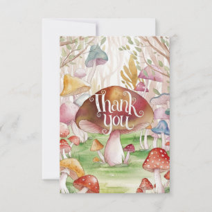 Cartão de Agradecimento Cogumelo Crianças Capricho