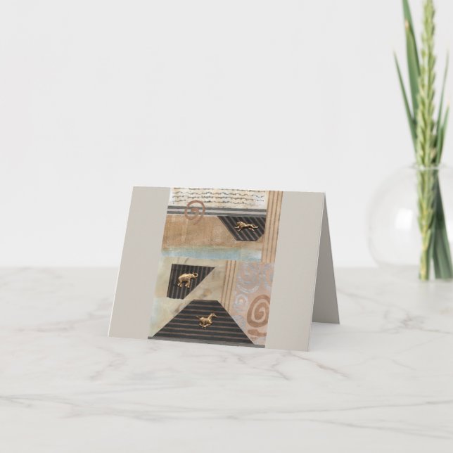 Cartão De Agradecimento Colagem de Animais Africanos (Frente)