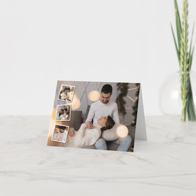 Cartão De Agradecimento Colagem de Fotografias do Design 4 (Frente)