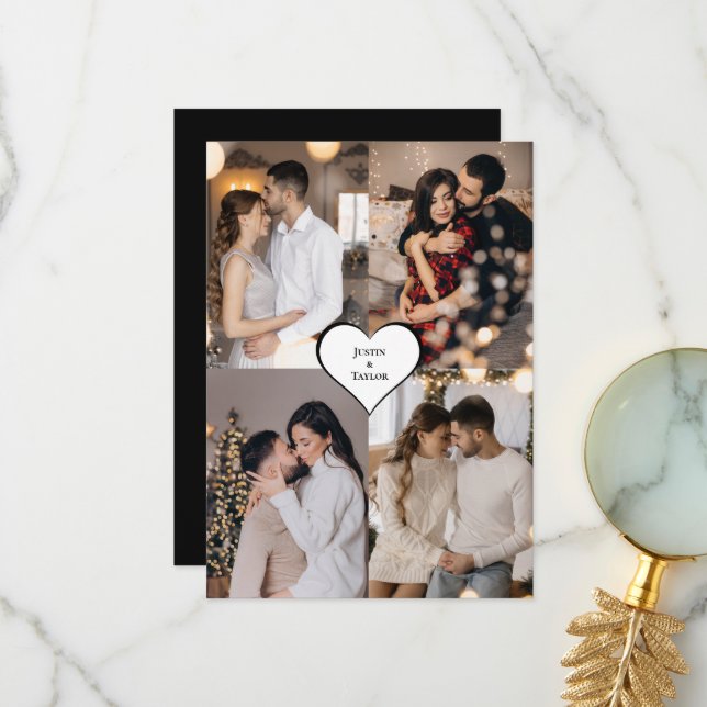 Cartão De Agradecimento Colagem de Fotografias do Design 4 (Frente/Verso In Situ)