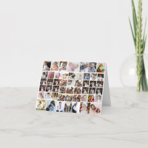 Cartão De Agradecimento Colagem de Fotografias do Design 50