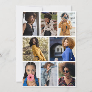 Cartão De Agradecimento Colagem de Fotografias do Design 8