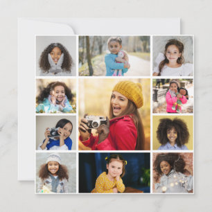 Cartão De Agradecimento Colagem de Fotos 11 design