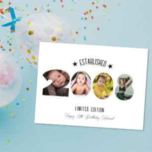 Cartão De Agradecimento Colagem de fotos de 18º aniversário criada em 2008