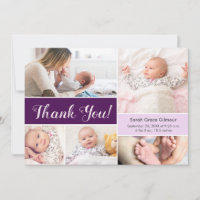 Colagem de fotos de bebê personalizada violeta rox