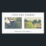 Cartão De Agradecimento Colagem De Fotos De Obrigados E Amor Moderno<br><div class="desc">Modern Obrigado Colagem de Fotos de Casamento</div>