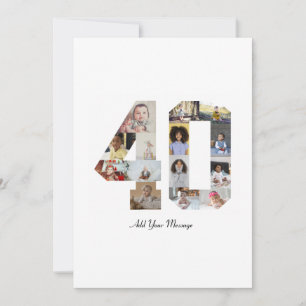 Cartão De Agradecimento Colagem de Fotos Número 40
