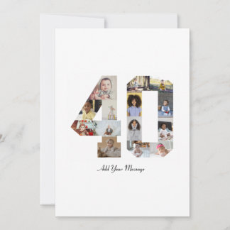Cartão De Agradecimento Colagem de Fotos Número 40
