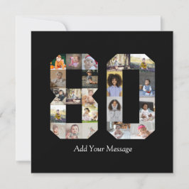 Cartão De Agradecimento Colagem de Fotos Número 80