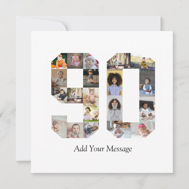 Cartão De Agradecimento Colagem de fotos número 90 (Frente)