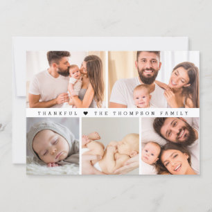 Cartão De Agradecimento Colagem de Fotos Personalizada Chuveiro de Bebê Ag