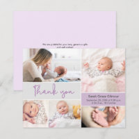 Colagem de fotos personalizada de bebê menina roxo