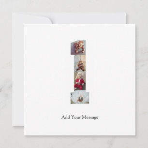 Cartão De Agradecimento Colagem de Fotos Preto e Branco Número 1