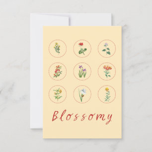 Cartão De Agradecimento Colagem do Flor Rustic Yellow Vintage Daffodils