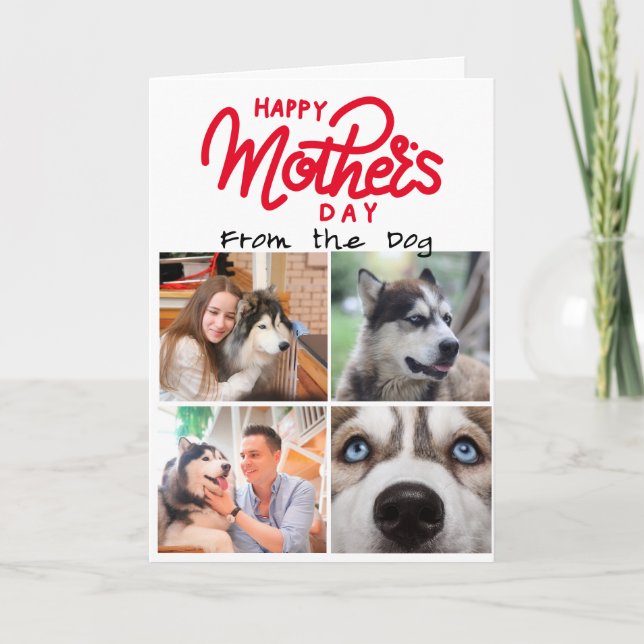 Cartão De Agradecimento Colagem personalizada de quatro fotografias para a (Frente)