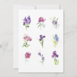Cartão De Agradecimento Coleção Botânica Delicada – Arte Floral Elegante