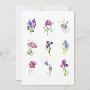 Cartão De Agradecimento Coleção Botânica Delicada – Arte Floral Elegante