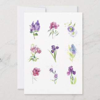 Cartão De Agradecimento Coleção Botânica Delicada – Arte Floral Elegante