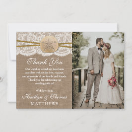 Cartão De Agradecimento Coleção de Casamento de Praia do Dólar Russo